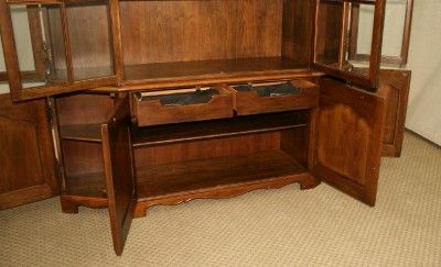 JOHN WIDDICOMB WALNUT CHINA CABINET BOOKCASE BREAKFRONT  