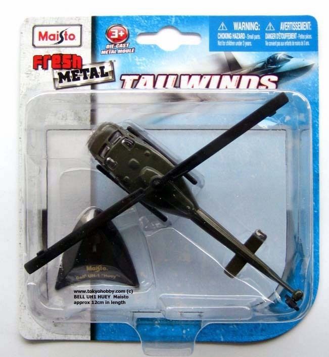 BELL UH1 HUEY Maisto Tailwinds military aircraft, approx 12 cm  