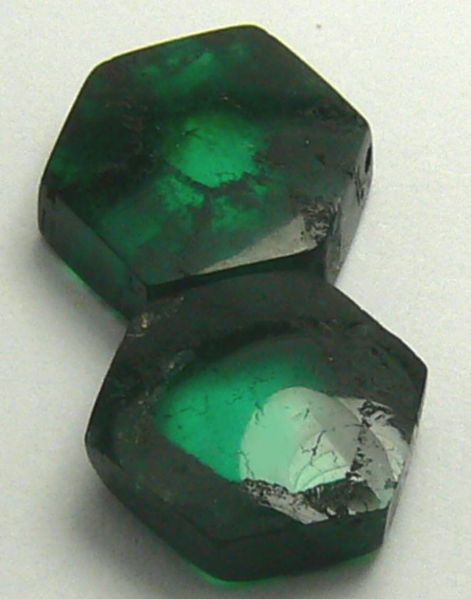 Loose Natural Colombian Emerald Trapiche Pair 6.18 cts  