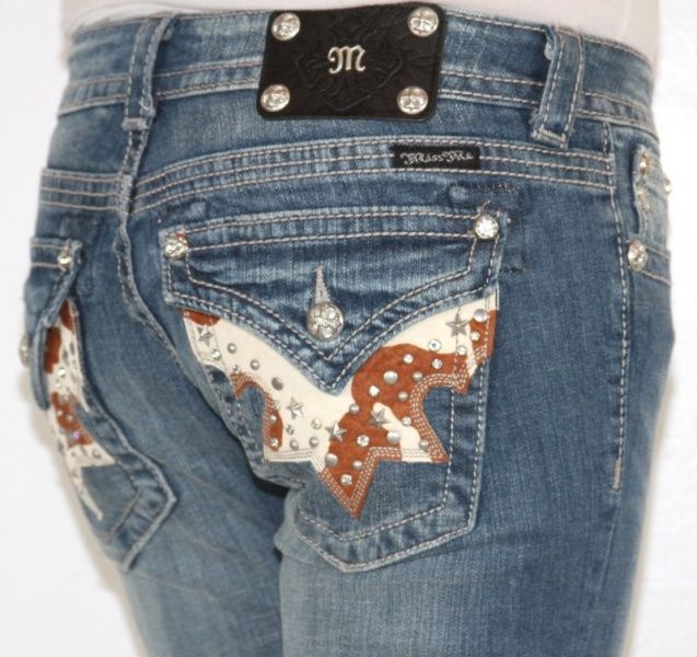 Womens MISS ME Jeans Rocker Cowgirl Bootcut JW6064B2 Studded 