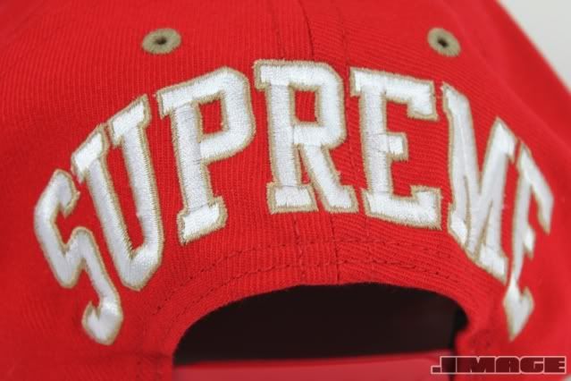 SUPREME SUEDE BROWN RED SNAP BACK GREEN UNDER BRIM BACK ARK  