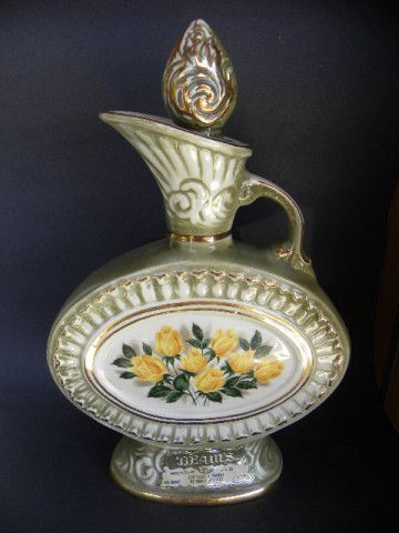 VINTAGE YELLOW ROSE JIM BEAM DECANTER REGAL CHINA  