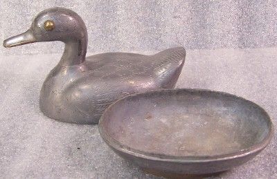 Vintage Pewter Duck Treasure Boxes San Fran Gumps  