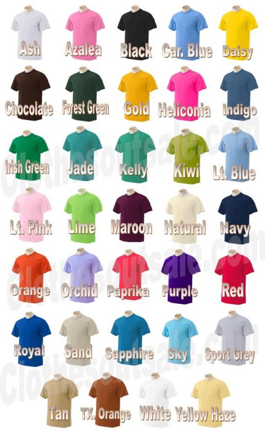 Gildan 50/50 5.6 oz Ultra Blend T Shirt SM XL 34 COLORS  