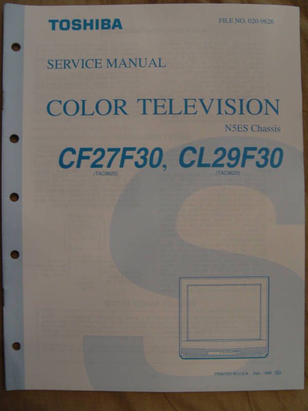 TOSHIBA CF27F30, CL29F30 SERVICE MANUAL (PAPER)  