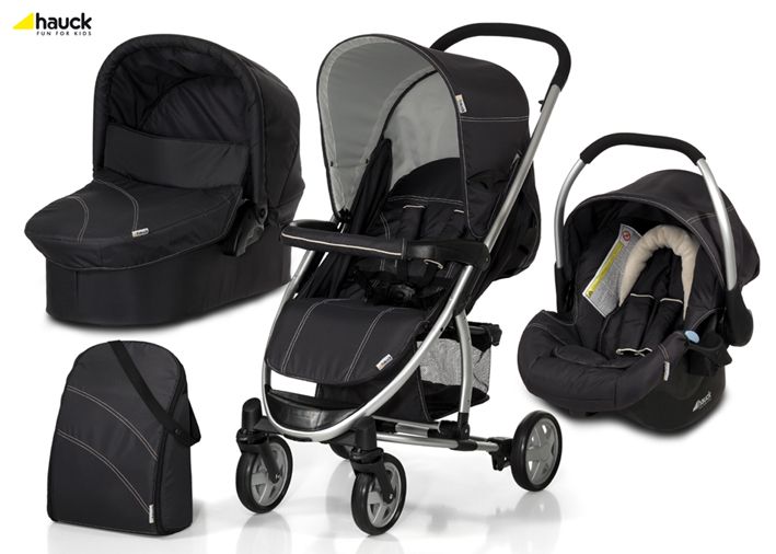 Hauck Malibu 3IN1 pram buggy pushchair set in Charcoal*  