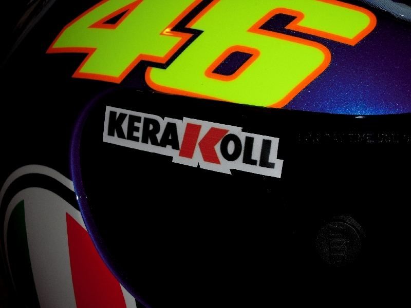 HELMET AND VISOR DECAL SET   VALENTINO ROSSI   KERAKOLL  