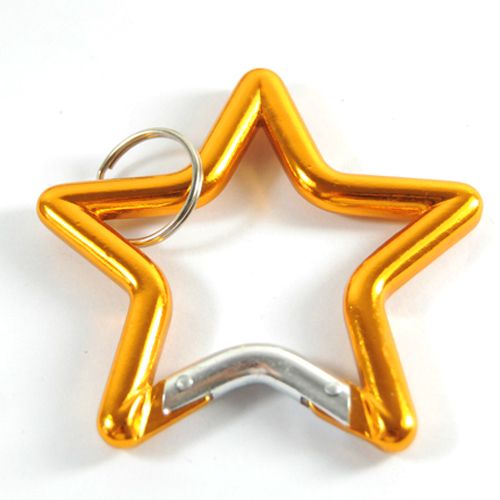 Colorful Star Carabiner Clasp Snap Hook w/Key Chain  