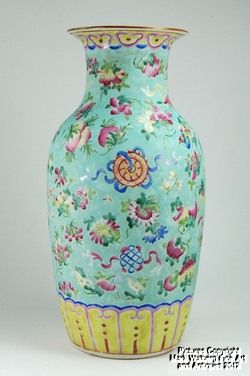   Chinese Famille Rose Porcelain Vase, Auspicious Symbols, 19th Century