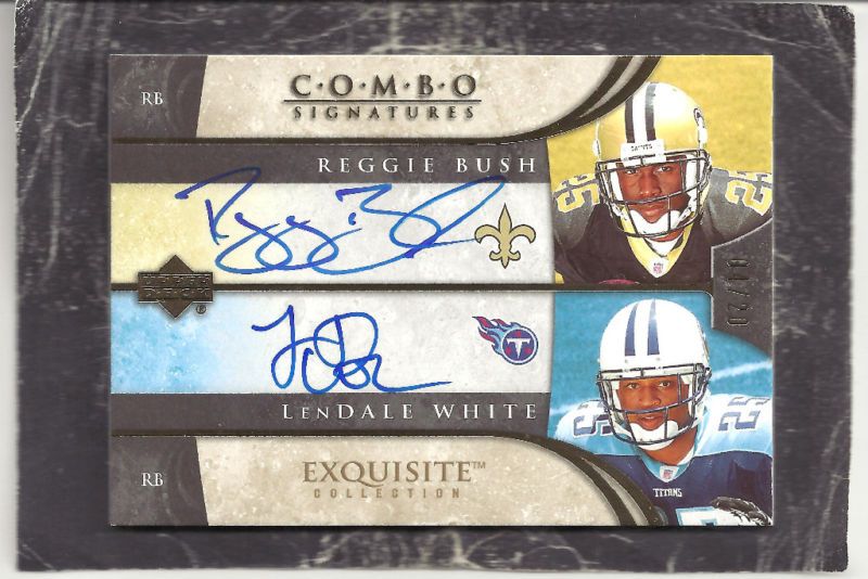 2006 EXQUISITE REGGIE BUSH/LENDALE WHITE DUAL AUTO 4/20  