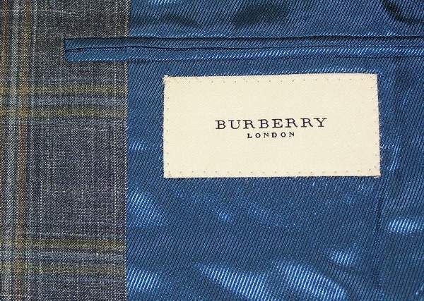 Burberry London Mens 42R Gray Plaid 2 Btn Sportcoat Blazer Silk Wool 