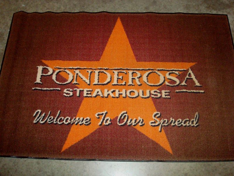 Used 4x6 Ponderosa rug commercial quality rubber backed  