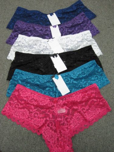 NWT TOO HOT LACE EMBRD LOW RISE TANGA BOYSHORTS~3XL  