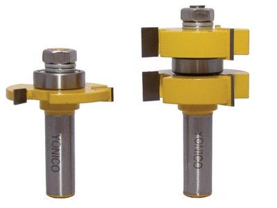 Tongue & Groove Router Bit Set   1/2 Cutter for 1 1/4 Stock   15222 