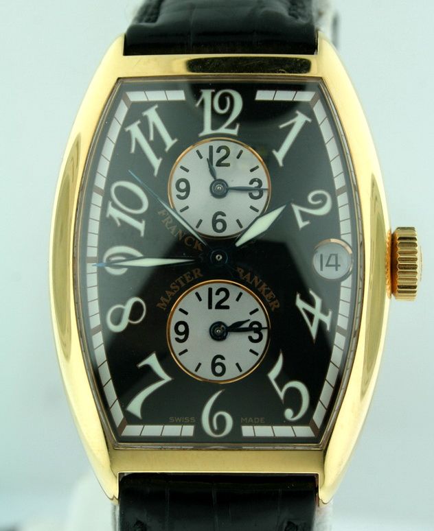 Franck Muller Master Banker 5850MB 18k yellow gold $24,500.00 RARE 