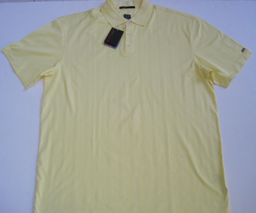 NIKE MENS TIGER WOODS DRI FIT YELLOW POLO SIZE XXL NWT  