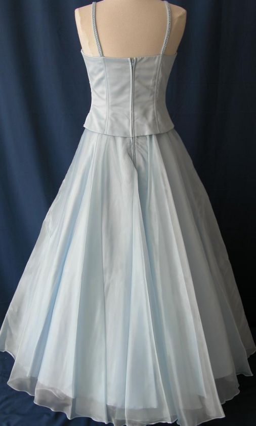 Ball Gown Dress Party Gala Prom Pageant L Blue LG 11/12  