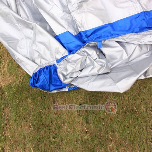 New Motorcycle Bike Cover nylon pvc Royalblue L Fast  