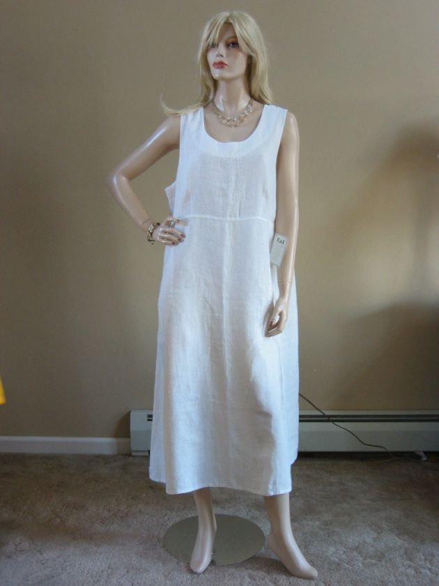 FLAX 09 Linen SIMPLICITY LONG Dress S&M&L U PIK COLOR  