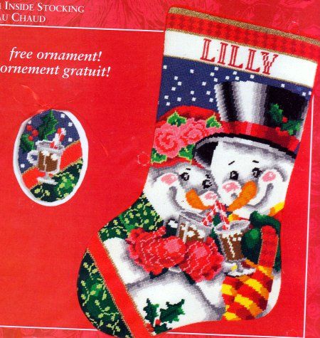 JCA Needle Treasures Needlepoint kit 10 X 16 Stocking ~ WARM INSIDE 