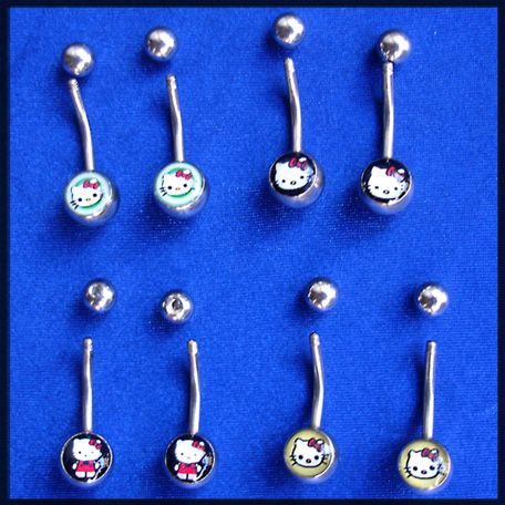 Lot80 Belly Button Navel piercing hello kittySexy bar05