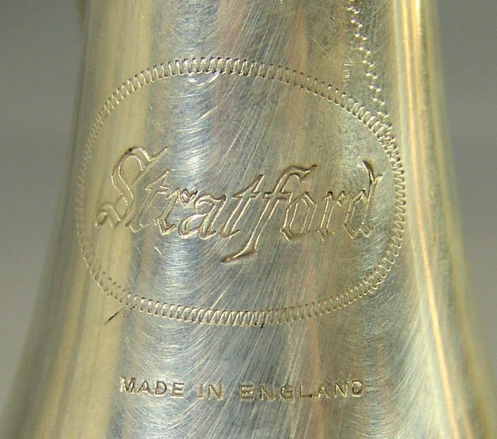 OLD BESSON STRATFORD ENGLAND SILVER TRUMPET HORN CORNET  