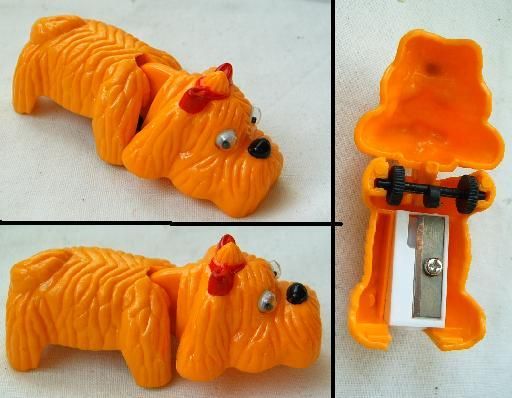 Old desktop pencil sharpener puppy dog plastic  