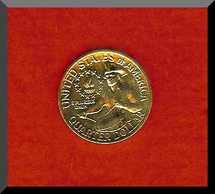 Genuine 1976 Gold Plated Bicentennial Quarter  