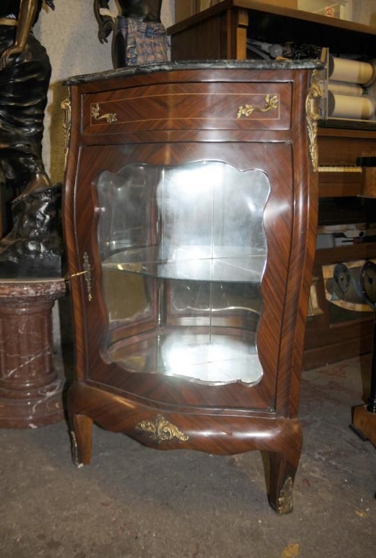 French Empire Corner Display Cabinet Bijouterie  