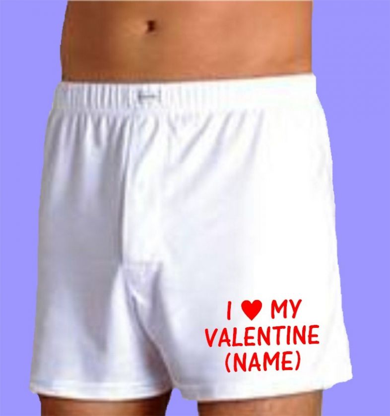 MENS I LOVE (NAME) PERSONALISED BOXER SHORTS BOXERS VALENTINES DAY 