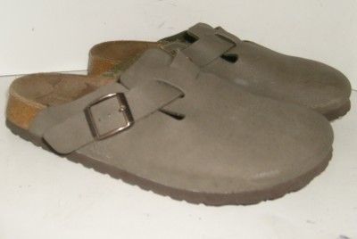 BIRIKENSTOCK BIRKS 8 OLIVE CLOGS  