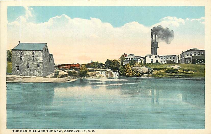 SC GREENVILLE OLD & NEW MILLS CIRCA 1921 R27597  