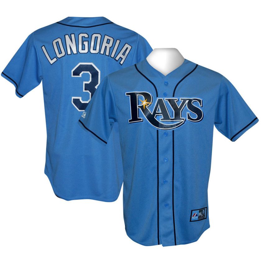 TAMPA BAY RAYS Evan Longoria ALTERNATE SEWN Jersey XL  