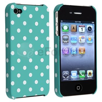 Blue White Dot Case+Privacy Filter Screen Protector Guard For Apple 