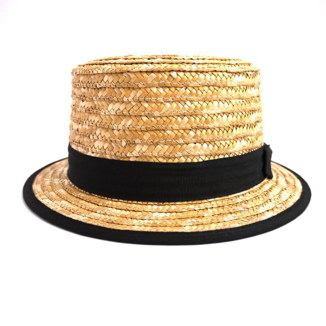 Unisex Mens Ladies Natural Straw Boater Summer Hat M L  