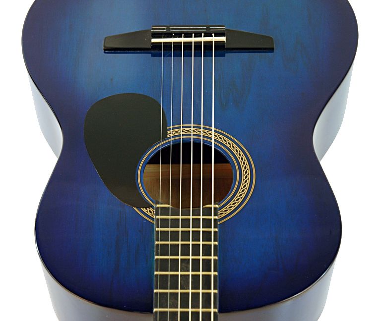 NEW STUDENT BLUE ACOUSTIC GUITAR w LIFETIME WARRANTY  