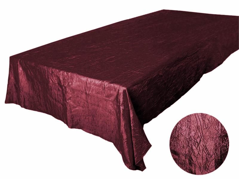 90x156 Rectangle CRINKLE tablecloth   16 COLORS  