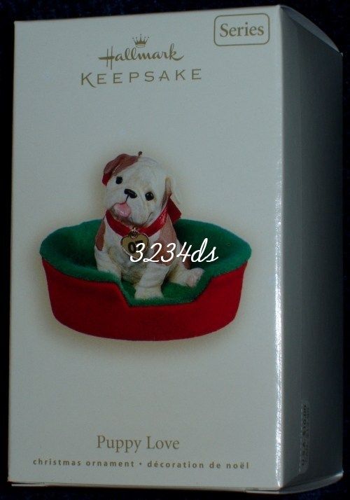 2007 Hallmark PUPPY LOVE #17 in Series English BULLDOG Ornament FREE 