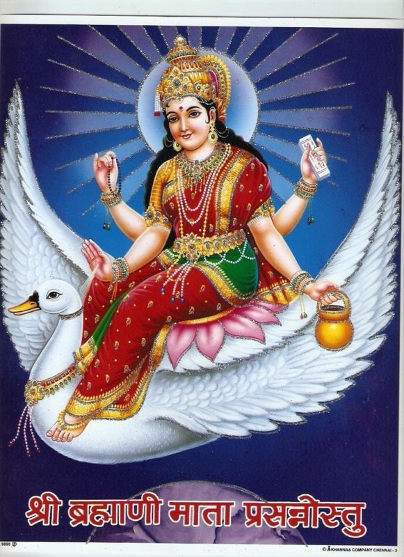 BRAHMANI MATA  GLITTER Poster 9 x11 (9690)  