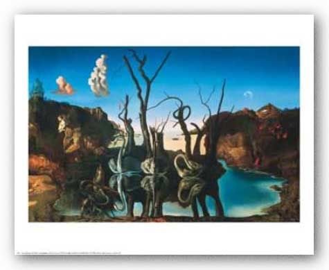 ART Swans Reflecting Elephants c. 1937 Salvador Dali  