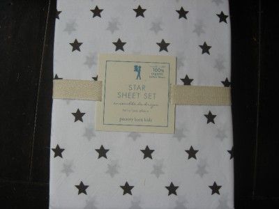 POTTERY BARN KIDS SUPER STAR QUILT STANDARD SHAM & STAR SHEET SET~TWIN 