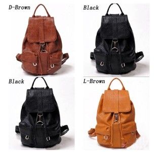 New Womans PU Leather Shoulder Backpack Bag C15  