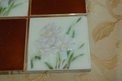 Antique Art Nouveau 6 x 6 Floor/Wall Tiles 1890s England Squares 