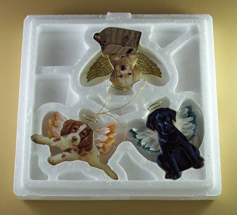 Ornament Set 3 PUPPY PARADISE Buddy Max Sparky Dog MIB  