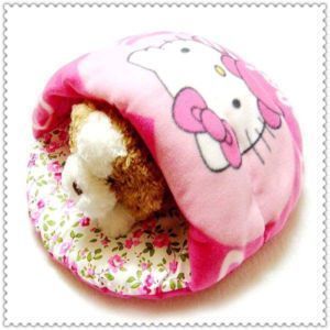 NEW Half Covered Pink Hello Kitty Dog Cat Pet Bed  