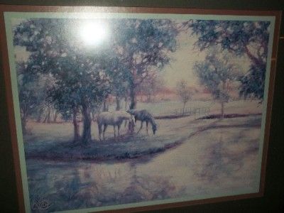 Home Interior Scenic Horse Print Signed Humphrey  