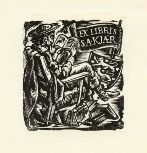 Don Quijote, Quixote, Ex libris by Hugo Silbersky 1959  