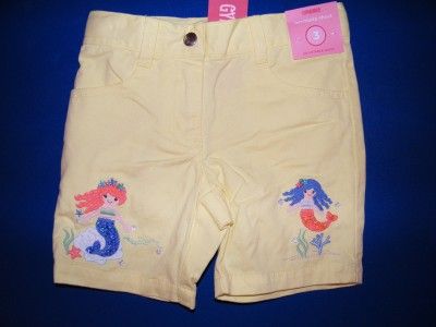 NWT Gymboree MERMAID MAGIC Yellow Bermuda Shorts 3 HTF  