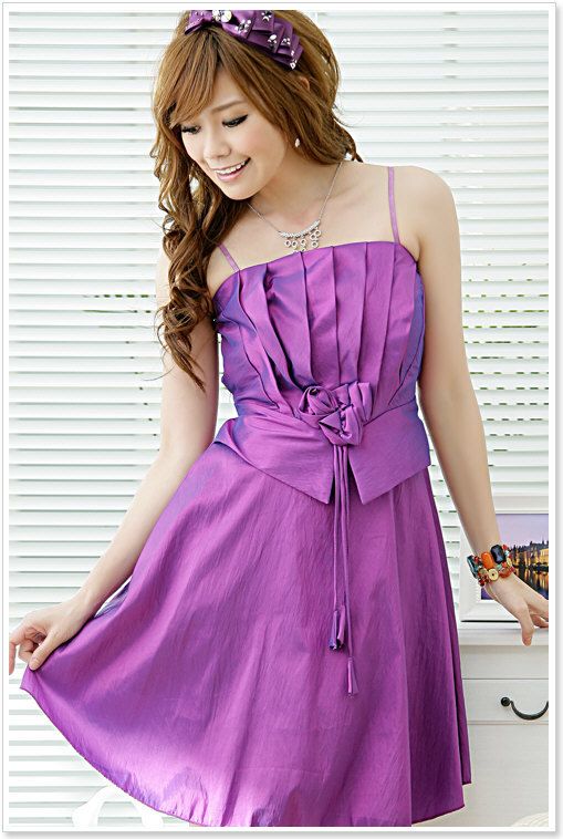   Formal Evening Graduation Christmas Dinner Prom Purple Dress S  