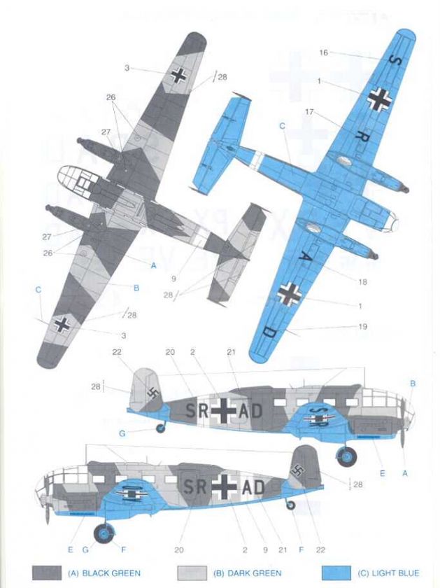 Techmod Decals 1/72 SIEBEL Si 204 German Transport  